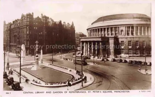 AK / Ansichtskarte MANCHESTER  UK Central Library and Garden of Remembrance St Peters Square