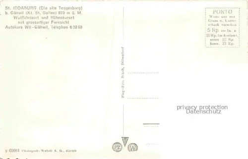 AK / Ansichtskarte St Iddaburg Gaehwil SG Panorama Wallfahrtskirche