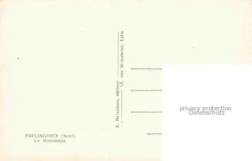 AK / Ansichtskarte Frelinghien Frelinghiem LILLE 59 Nord Le Monument