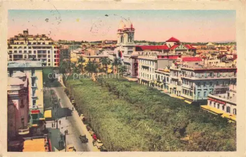 AK / Ansichtskarte TUNIS Tunesie Avenue Jules Ferry et la Cathedrale