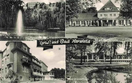 AK / Ansichtskarte BAD HERSFELD Kurpark Wigbertshoehe Wandelhalle Sanatorium Neue Wandelhalle