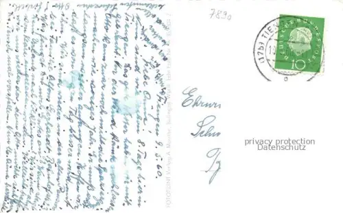 AK / Ansichtskarte Tiengen Waldshut Panorama Aussichtsturm Gedeckte Bruecke Kirche