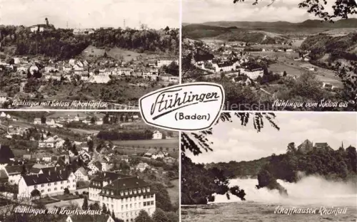 AK / Ansichtskarte Stuehlingen mit Schloss Hohenlupfen Blick vom Schloss Krankenhaus Schaffhausen Rheinfall