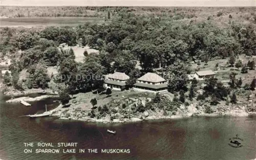 AK / Ansichtskarte TORONTO Ontario Canada The Royal Stuart on Sparrow Lake in the Muskokas Air view