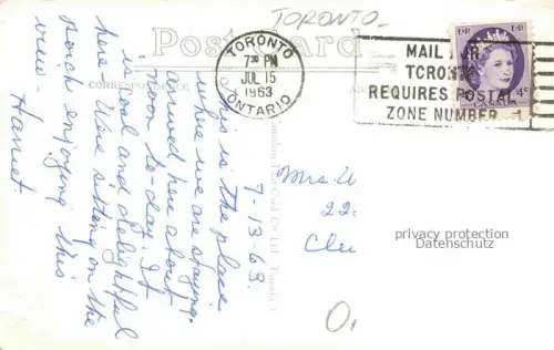 AK / Ansichtskarte TORONTO Ontario Canada The Royal Stuart on Sparrow Lake in the Muskokas Air view