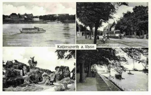 AK / Ansichtskarte Kaiserswerth Rhein Rheinpartie Clemensplatz Burgruine Rheinpromenade