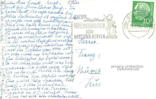 AK / Ansichtskarte BAD WoeRISHOFEN Panorama mit Alpenblick Pfarrer Kneipp Portrait mit Spruch