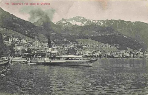 AK / Ansichtskarte Dampfer Seitenrad Montreux Clarens Schweiz