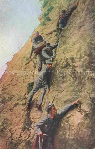 AK / Ansichtskarte Gebirgsjaeger Chasseur Alpins Reggimento Alpini Militaria-- oesterreichische Gebirgstruppen Tal Soldaten Berlin