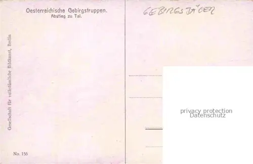 AK / Ansichtskarte Gebirgsjaeger Chasseur Alpins Reggimento Alpini Militaria-- oesterreichische Gebirgstruppen Tal Soldaten Berlin