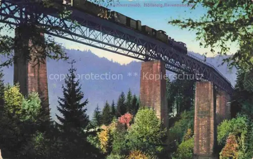 AK / Ansichtskarte Eisenbahn Railway Chemin de Fer Ferrovia-- Schwarzwald Hoellsteig Ravenna bruecke 
