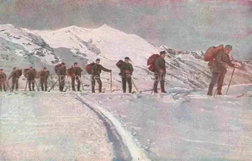 AK / Ansichtskarte Gebirgsjaeger Chasseur Alpins Reggimento Alpini Militaria-- Vom Schweizer Heere Proviantkolonne Berlin Soldaten 