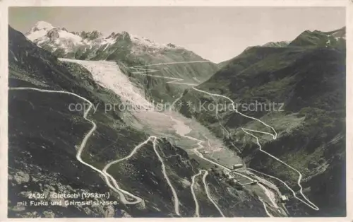 AK / Ansichtskarte Gletscher Ferner Glacier Glaciar Ghiacciaio-- Furka Grimselstrasse Schweiz