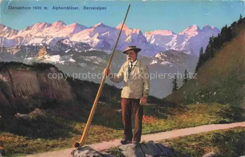AK / Ansichtskarte Alphorn Cor des Alpes-- Berner Alp Stanserhorn Schweiz