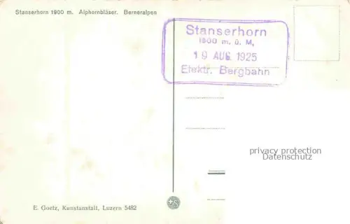 AK / Ansichtskarte Alphorn Cor des Alpes-- Berner Alp Stanserhorn Schweiz