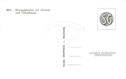 AK / Ansichtskarte Gletscher Ferner Glacier Glaciar Ghiacciaio-- Rhohne Grimsel Furkastrasse Schweiz