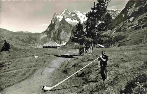 AK / Ansichtskarte Alphorn Cor des Alpes-- Wetterhorn Schweiz