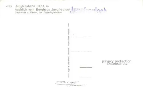 AK / Ansichtskarte Gletscher Ferner Glacier Glaciar Ghiacciaio-- Jungfrau Bahn Joch Gabelhorn Schweiz