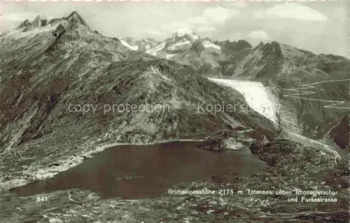 AK / Ansichtskarte Gletscher Ferner Glacier Glaciar Ghiacciaio-- Grimselpasshoehe Totensee Rhone Schweiz