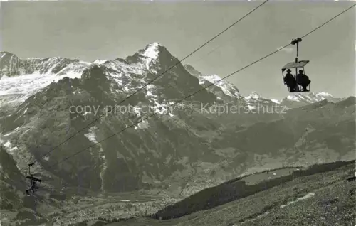 AK / Ansichtskarte Sessellift Chairlift Telesiege Grindelwald Firstbahn Jungfrau Eiger 