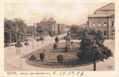 AK / Ansichtskarte GOTHA  Thueringen Arnoldi- und Theaterplatz