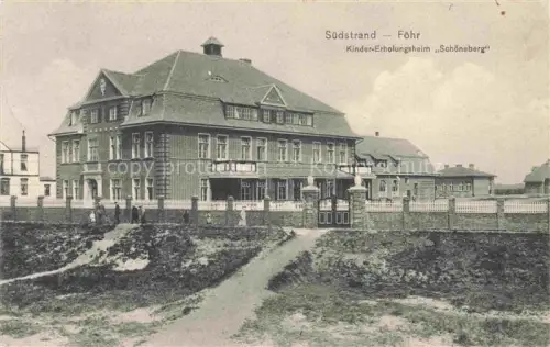 AK / Ansichtskarte FoeHR Nordseeinsel Schleswig-Holstein Kinder-Erholungsheim Schoeneberg am Suedstrand