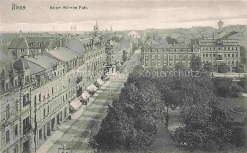 AK / Ansichtskarte Riesa Sachsen Kaiser Wilhelm Platz