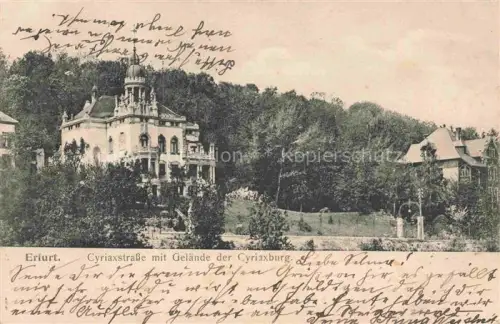 AK / Ansichtskarte ERFURT  CITY Cyriaxstrasse mit Gelaende der Cyriaxburg
