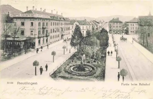 AK / Ansichtskarte REUTLINGEN BW Partie beim Bahnhof