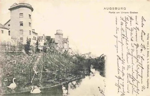 AK / Ansichtskarte AUGSBURG  CITY Partie am Untern Graben
