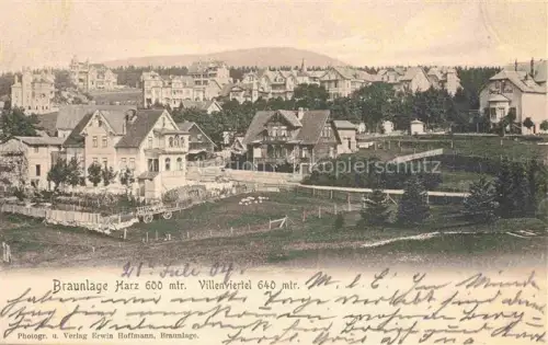 AK / Ansichtskarte Braunlage Harz Niedersachsen Panorama Villenviertel