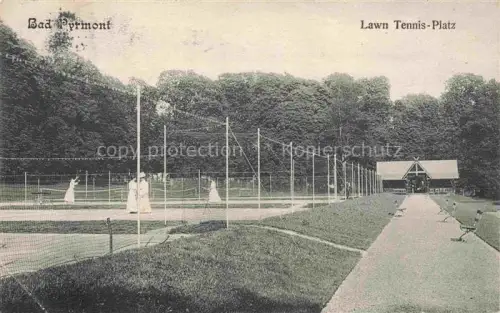 AK / Ansichtskarte BAD PYRMONT Niedersachsen Lawn Tennisplatz