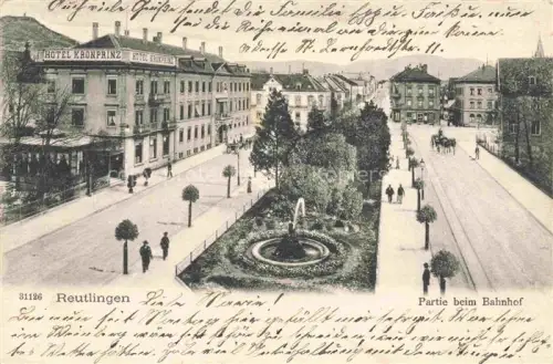 AK / Ansichtskarte REUTLINGEN BW Partie beim Bahnhof