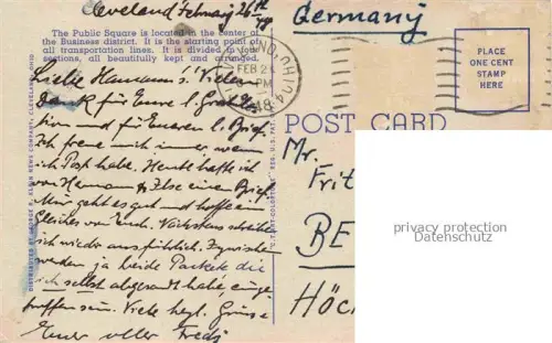 AK / Ansichtskarte CLEVELAND  Ohio USA Public Square looking Southeast Illustration