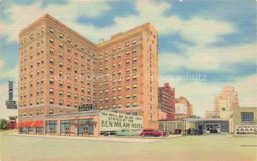 AK / Ansichtskarte HOUSTON  Texas USA The Ben Milam Hotel Illustration