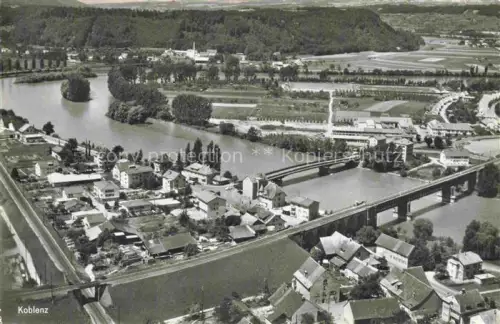 AK / Ansichtskarte Koblenz  Zurzach AG Fliegeraufnahme