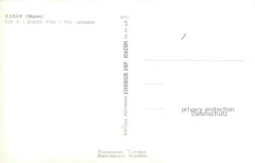 AK / Ansichtskarte RABAT  Maroc Centre Ville vue aérienne