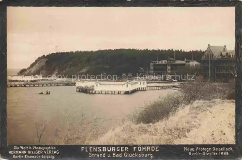 AK / Ansichtskarte Gluecksburg  Ostseebad Flensburg Schleswig-Holstein Strand und Bad Flensburger Foehrde