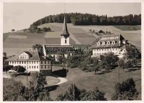 AK / Ansichtskarte Biglen BE Hotel Baeren Kirche