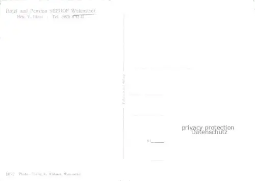 AK / Ansichtskarte Walenstadt Wallenstadt SG Hotel Pension Seehof