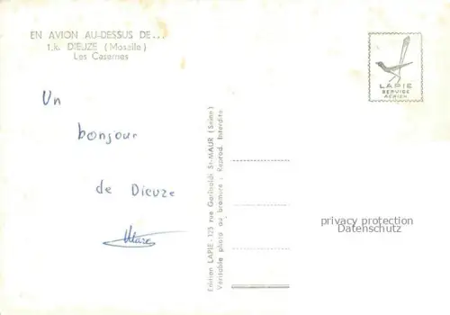 AK / Ansichtskarte Dieuze Duss Lothringen 57 Moselle Les Casernes vue aérienne