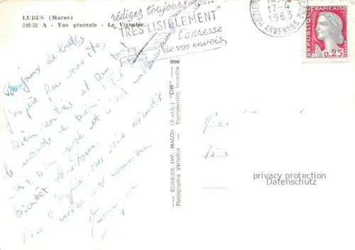 AK / Ansichtskarte Ludes REIMS 51 Marne Vue générale aérienne le vignoble