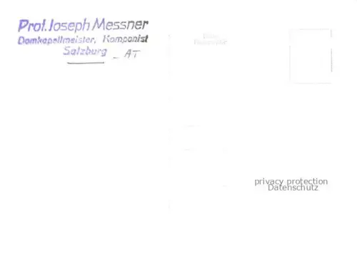 AK / Ansichtskarte SALZBURG  AT Prof. Joseph Messner Domkapellmeister Komponist Orgel