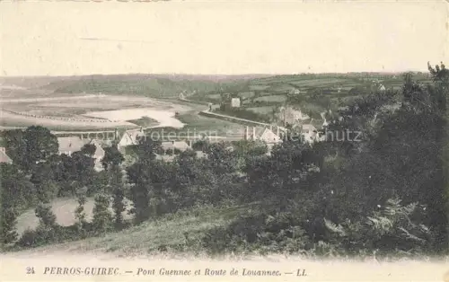 AK / Ansichtskarte PERROS-GUIREC Lannion 22 Cotes-d Armor Pont Guennec Route de Louannec