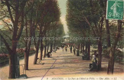 AK / Ansichtskarte ASNIERES  92-SUR SEINE Hauts-de-Seine Parc Hotel de Ville Une Allce