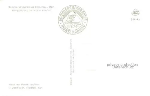 AK / Ansichtskarte Hirschau Oberpfalz Minigolfplatz Monte Kaolino