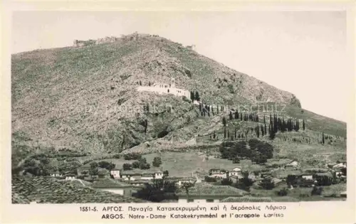 AK / Ansichtskarte Argos Oresticon Peloponnes Greece Notre Dame Ktakekrymmeni et l'acropole Larissa