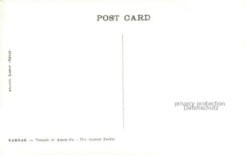 AK / Ansichtskarte Karnak  Luxor Egypt Temple of Amen Ra The scared Beetle