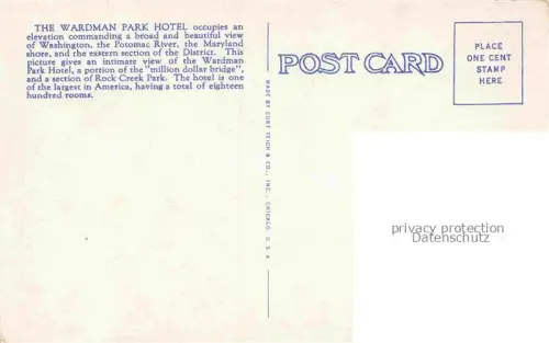 AK / Ansichtskarte WASHINGTON  DC USA Wardman Park Hotel Air view