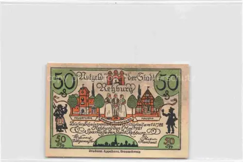 AK / Ansichtskarte Rehburg Bad 50 Pfg. Feuerturn Haustyp Trachten